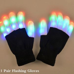 Décorations de jardin 1 paire de gants magiques clignotants à LED Gants lumineux colorés pour le festival d'hiver 231123