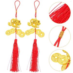 Tuindecoraties 10 stuks goud decor draak jaar hanger traditionele hangers ornamenten hangend Chinees