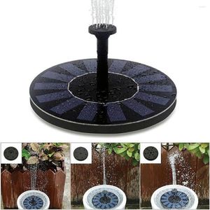 Décorations de jardin 4 buses mini-pompe de fontaine d'eau de puissance solaire pour baignoire d'oiseaux