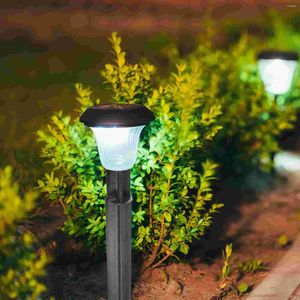 Décorations de jardin 8 pcs cône de sol et lampe de pelouse piquets de lumière de chemin de remplacement en plastique pour solaire