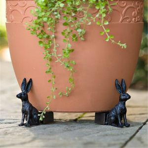 Décorations de jardin Animal Plante Pot Pied Fleur Support Résine Artisanat Décoration Ensemble De 3 Extérieur Statue Jardinière Pieds 230704