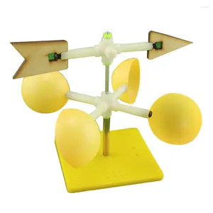 Decoraciones de jardín Viento viento de viento para niños Ciencias Kit de juguetes Toys Station Station Diy Asamblea Modelo Windmill Moder Indicator Herramientas