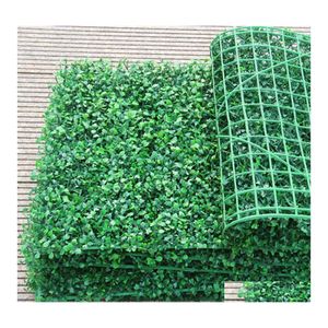 Decoraciones de jardín al por mayor 60 unids césped artificial plástico boj estera topiary árbol milán para la tienda en casa decoración de la boda gota de dhcvt