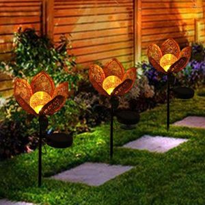 Jardin Lumière Solaire Led Paysage Extérieur Cour Soleil Ange Creux Nuit Rétro Cour Lampe