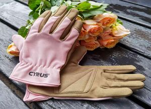 Jardinage gants de jardin femmes travail résistant aux coupures en cuir travail cour désherbage creuser élagage rose dames Hands7371283