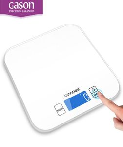 Gason C1 Kitchen Scale Electronic Precision Mini Mestial Tools Balance Digital Gram Cook Cook Food Glass LCD Affichage 15kg1g T2003266412197