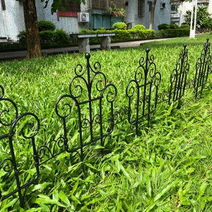 Portes 5 pièces/10 pièces Style européen clôture de jardin cour extérieure clôture fleur légumes fer clôture décoration cour forgé