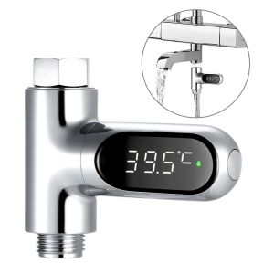 Gauges LED Affichage de la douche d'eau Thermomètre Batterie Électricité Électricité Monitage de température d'eau Énergie Énergie Smart Metter Thermomètre Home Tool