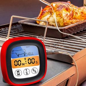 Medidores Pantalla táctil Termómetro para alimentos Carne digital Aves de corral LCD Cocina Probador de temperatura eléctrico BBQ Hornear Suministros de cocina