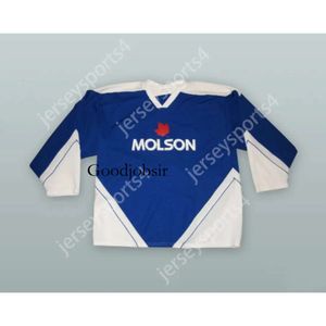 Gdsir personnalisé MOLSON BEER bleu 14 maillot de HOCKEY nouveau haut Ed S-M-L-XL-XXL-3XL-4XL-5XL-6XL