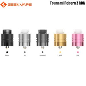 GeekVape Tsunami Reborn Z RDA avec système de bricolage à double bobine amélioré Débit d'air réglable Pont spacieux DTL RDL Vaping Cigarette électronique authentique