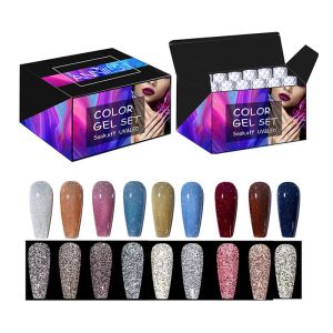 Gel Annies Fashion Gel Rolir à ongles 12 couleurs Set NOUVEAUX BOX DISCO DIAMOND SEMI UV GEL GEL VARNAN PERMANENT LACQUER Nails Art