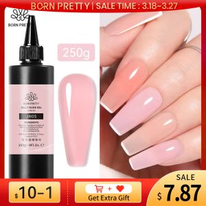 Gel né jolie 250g gel nude rose rose vernis à ongles rouge cristal de couleur translucide nail art gel vernis semi-permanent gel gélout