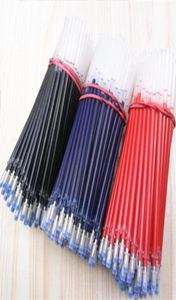 Stylos en gel 100pcs 05 mm Black Blue Red Pen REFILLS Smooth Wriming Office Stationery Good Quality Recharge School16484557