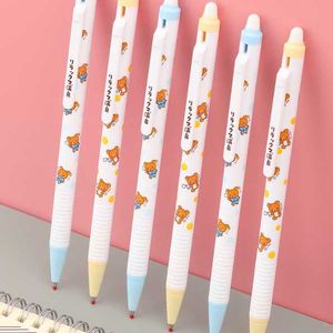 Bolígrafos de gel 2 pcslot Cute Rilakkuma Bear Borrable Blue Ink Gel Pen Escuela Material de oficina Papelería Lindo Gel Bolígrafos Premios de regalo J230306