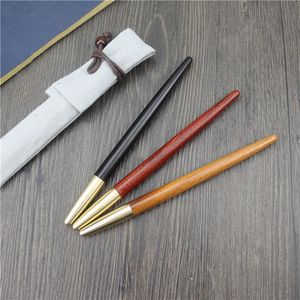 Bolígrafos de gel, bolígrafo de madera hecho a mano tradicional de China, firma de cobre de Color Natural para negocios como regalo de lujo, opción de 3 colores