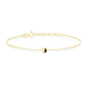 Gemnel 925 sterling sier 18k chapado en oro encanto personalizado amistad taiji Esmalte ajustado digner pulsera