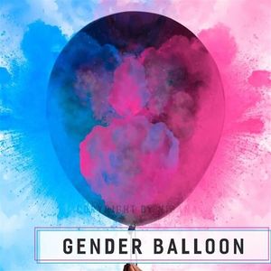 Ballons de révélation du sexe 36 pouces Ballon en latex confettis noir Garçon ou fille Ballon de fête de révélation du sexe Ballon géant avec rose bleu C235W