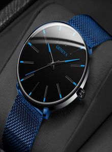 GENENA Men Watch Men Sport Mens Watchs Top Brand Brand Luxury Blue Mesh Belf Business Quartz Corloge de bracelet Relogo Masculino 20203400321