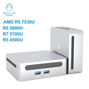 GenMachine Mini PC R5 7530U/R5 5600H/R7 5700U/R5 4500U Windows 11 PRO DDR4 3200MHz WiFi6 BT 5.2 Gaming PC Computer 240104