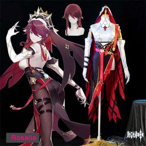 Genshin Impact Rosaria Cosplay Costume perruque griffes chaussures Sexy jeu de rôle femmes Vampire Halloween vêtements ensemble complet cosplay