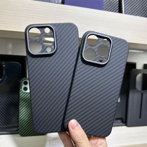 Coque mince en aramide et Fiber de carbone véritable, étui blindé avec anneau métallique pour iPhone 15 Pro Max 15Pro