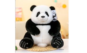 Echte imitatie nertsbont kan patriottische schat panda knuffel simulatie pop panda kindercadeau bedrijfsgeschenken zijn