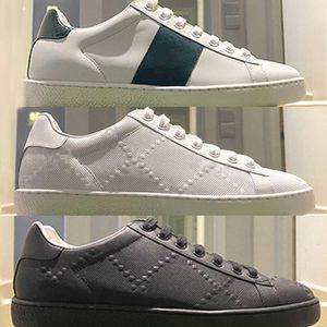Designer Men Sneakers Print Ace Trainers en cuir Femmes Chaussures décontractées broderie Classic Shoe 36-48 avec sac à poussière Box 9