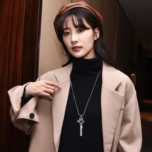 Géométrique Frange À La Mode All-Match Cristal Collier Femmes Style Coréen Chandail Chaîne Bijoux En Gros Usine Ventes Directes