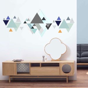 Calcomanía de pared minimalista con patrones geométricos, combinación de decoración para el hogar, Mural, sofá para sala de estar/pegatinas de fondo de TV 210420