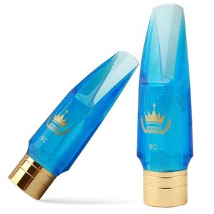 Premium Blue Crystal Saxophone Mouthpiece for Soprano/Tenor/Alto - Beautiful Sound with Free Accessories
