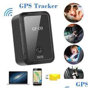 Gf-09 Mini Gps Tracker App Control Anti-Theft Device Locator Magnetic Voice Recorder For Vehicle/Car/Person Location Drop Delivery Dhaq7
