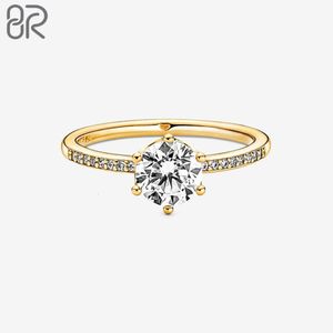 Anel de noivado 14K certificado GIA IGI Ice Out redondo brilhante corte laboratório cultivado diamante feminino anéis joias