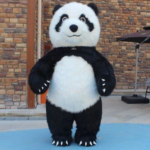 Disfraz inflable de Panda gigante calle divertido oso Polar mascota disfraz fiesta juego de rol muñeco de peluche caminar disfraz de dibujos animados