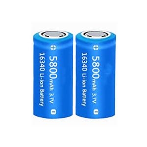 Nueva batería de litio CR123A 16340 5800mAh3.7V linterna láser de alta capacidad batería recargable externa verde 4,2 v