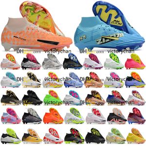 Sac cadeau Chaussures de football de qualité Zoom Mercuriales Superflys 9 Elite FG ACC Crampons de football tricotés Hommes en plein air CR7 Ronaldo Mbappe Baskets Chaussures de football en cuir