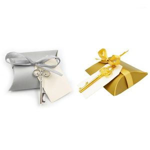 Enveloppe-cadeau 10 PCS / Set Creative Bottle Ouvre-bouteilles avec Candy Box Key Paper Tag Ribbon for Wedding Party Festive Souvenir Dropship