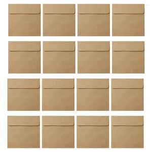 Cadeau cadeau 100 pcs invitation kraft enveloppe papier dos minuscules cartes paquets petites enveloppes