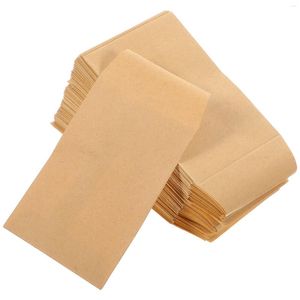 Emballage cadeau 100 pièces papeterie argent enveloppe petites enveloppes économie d'argent Invitation Style chinois pièce Kraft papier cartes vierges