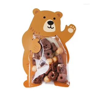 Cadeau cadeau 100 pcs en gros animal baby shower fête d'anniversaire sacs mignons bonbons cookies ours boîte cartes de voeux chien