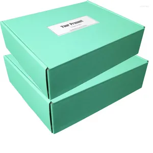 Enveloppe cadeau 1000pcs / lot Conception personnalisée Logo de papier ondulé couleur imprimé marque en gros des macarons de macarons emballages alimentaires emballage alimentaire