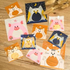 Envoltura de regalo 100pcs cocinero y bolso de plástico empaquetado de galletas autoadhesivos lindos regalos de dibujos animados accesorios para hornear