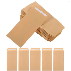 Emballage cadeau 100pcs paquets d'économie d'argent enveloppes de stockage de petits articles papier Kraft