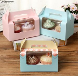 Enveloppe cadeau 10pcs gâteau aliment de gâteau kraft en papier avec poignée biscuit muffins cupcakes boulangettes de boulangerie de mariage.