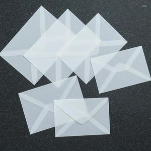 Cadeau cadeau 10pcs transparent acide sulfurique papier enveloppe vintage carte postale de mariage carte d'invitation stockage translucide blanc