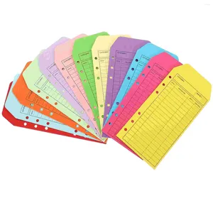 Cadeau cadeau 12 pcs budget enveloppe couleur kraft papier chinois lettre ensemble enveloppes d'argent pour liant d'argent couvrir budgétisation