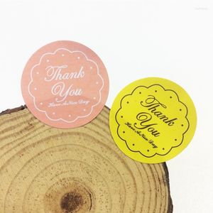 Envoltura de regalo 1200 piezas / Etiqueta adhesiva de sello adhesivo de la serie Sweet Lace Thank You para paquete para hornear / Embalaje de galletas / Etiqueta multifunción de bricolaje / Venta al por mayor