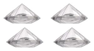 Enveloppe cadeau 12pcs Transparent Diamond Shape Candy Box de mariage Boîtes de faveur Party Clear Plastic Container Home Decor4951837