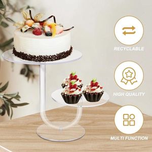 Torre de pastel de acrílico 1pc Wrap 1pc con 2 capas para exhibiciones elegantes de postres de cupcakes y - fiestas de té de cumpleaños perfectos