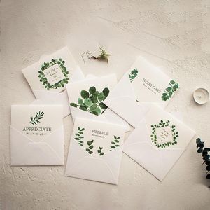 Cadeau cadeau 2 ensembles de plantes d'été feuilles cartes de voeux carte de remerciement avec enveloppe pour la fête des mères de vacances en gros